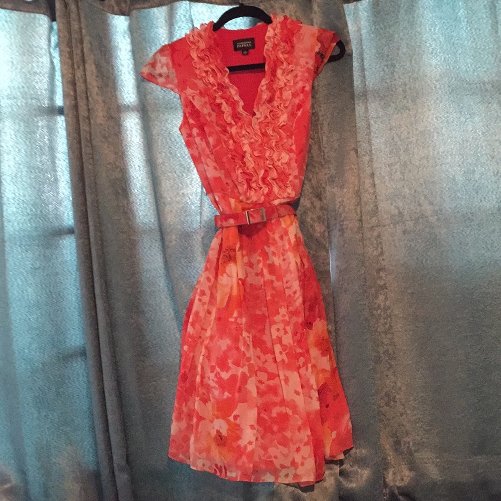 Adrianna Papell silk floral dress